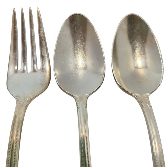 Vintage Rogers Bros 1847 Silver Plated Flatware 6-Piece Collection Floral Design - Picture 7 of 16